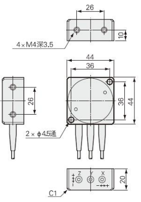 AS-TG 小型 3 轴应变式加速度传感器